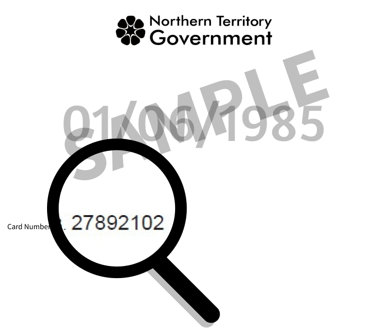 Sample image of NT license back