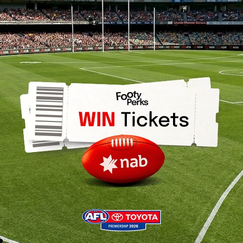 Footy Perks. Win Tickets. NAB, AFL, Toyota.