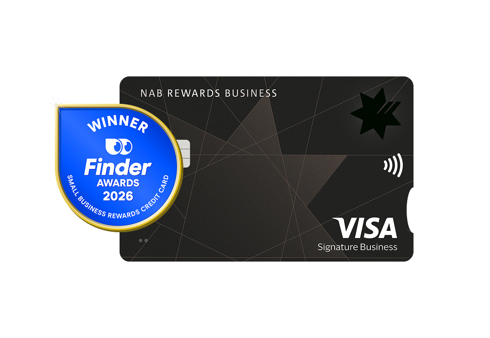 Winner Finder Awards 2026 logo. Best small business rewards credit card.