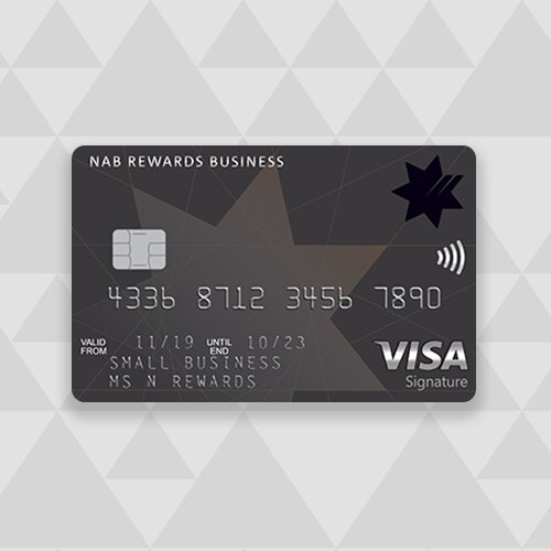 NAB Rewards Business Signature card image with grey background