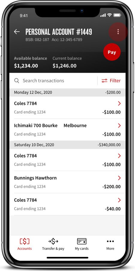 Access Account Statements Nab App On Android Nab