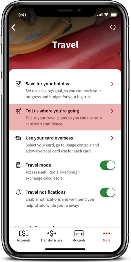 discover notify of travel