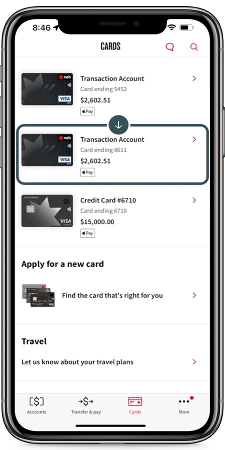 How To Add A Card To Apple Pay Nab App Help Guide For Ios Nab