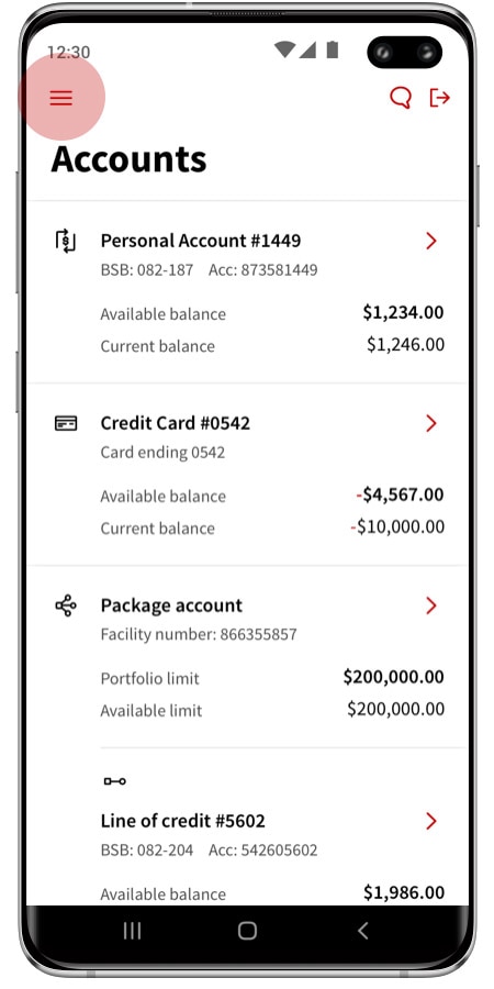 How To Change A Daily Transfer Limit Nab App Help For Android Nab For all other transfers the following limits apply for instructions on transferring more than $100,000 to an external bank account please contact us on 13 13 80. how to change a daily transfer limit