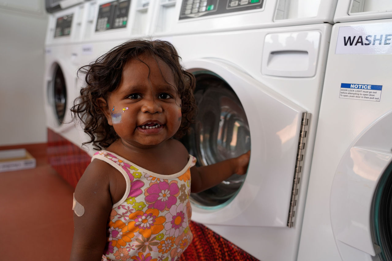 A happy customer at the Borroloola launch 