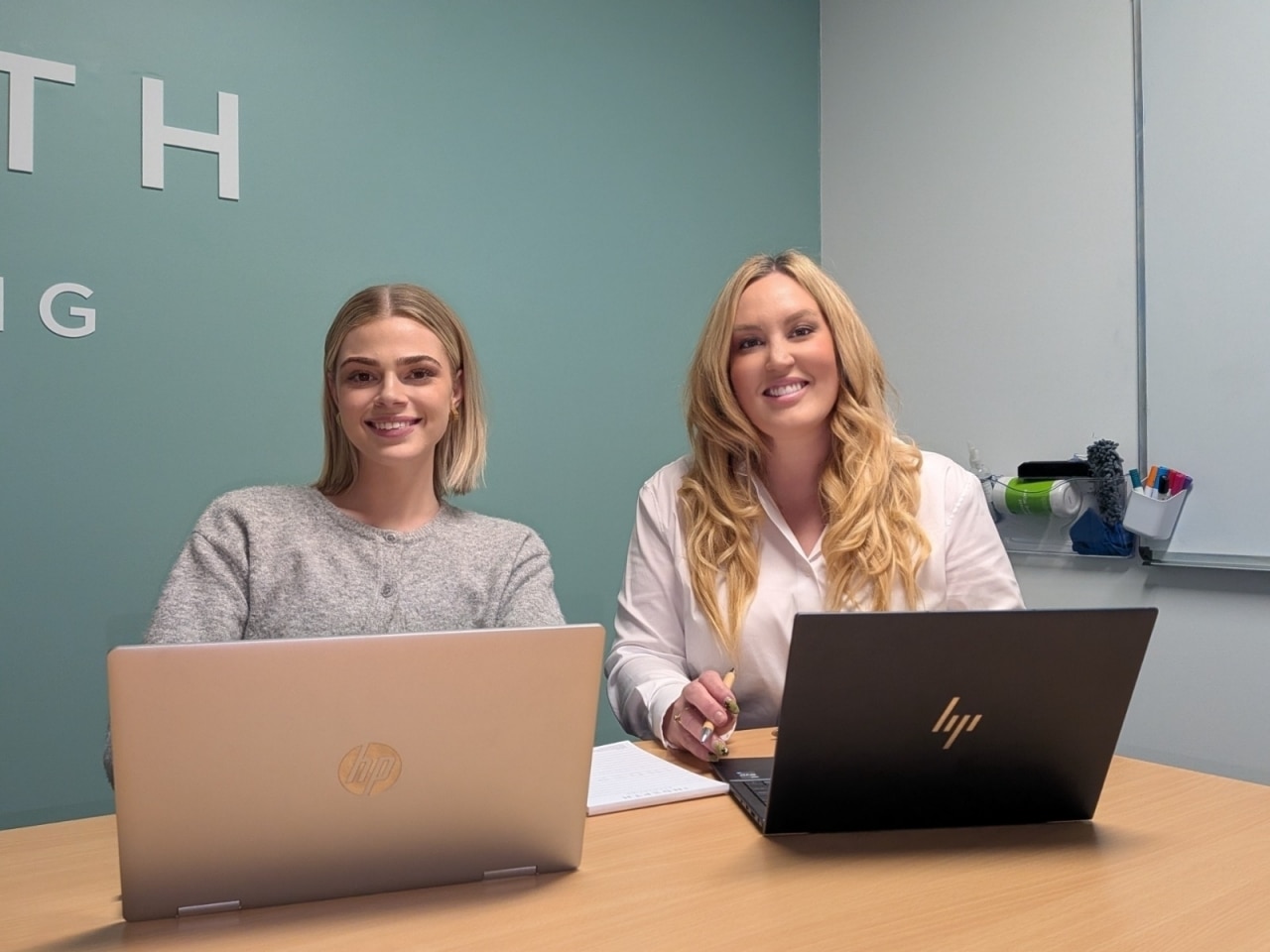 Indepth Accounting Business Administrator turned agent-builder Lili Saffioti (L) and Director Renee Cooper (R)