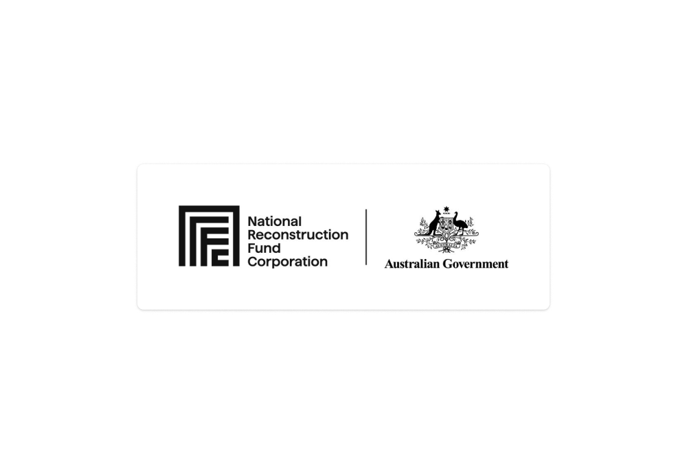 National Reconstruction Fund Corporation logo and Australian Government logo