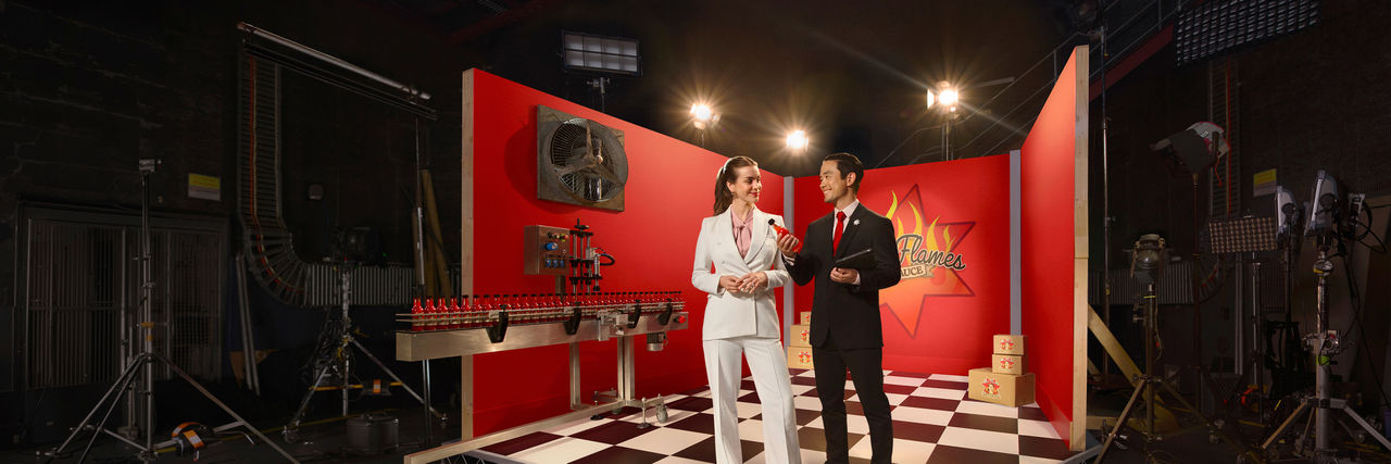 Charity trading day logo and woman holding baby