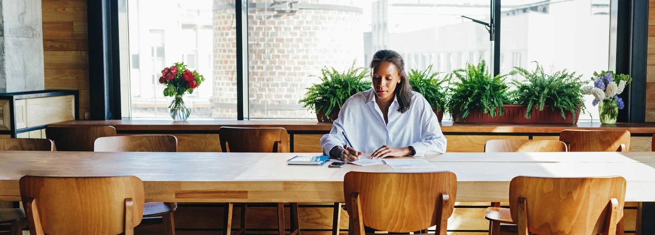 Girl writing