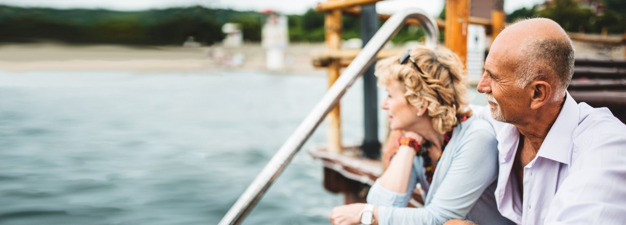 couple sitting on the jetty