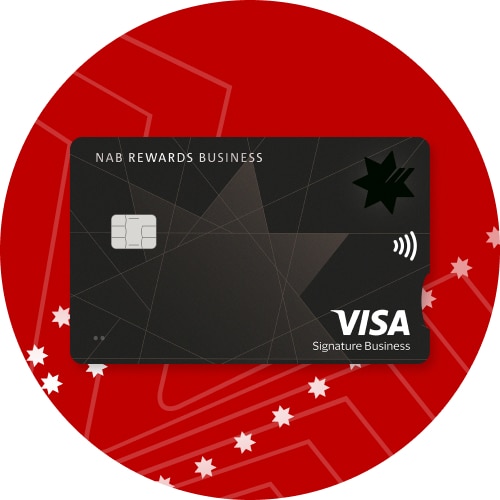 NAB Rewards Business Signature card image with grey background