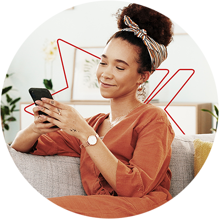 Woman looking at phone